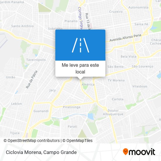 Ciclovia Morena mapa