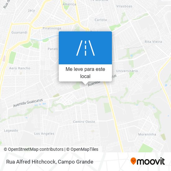 Rua Alfred Hitchcock mapa