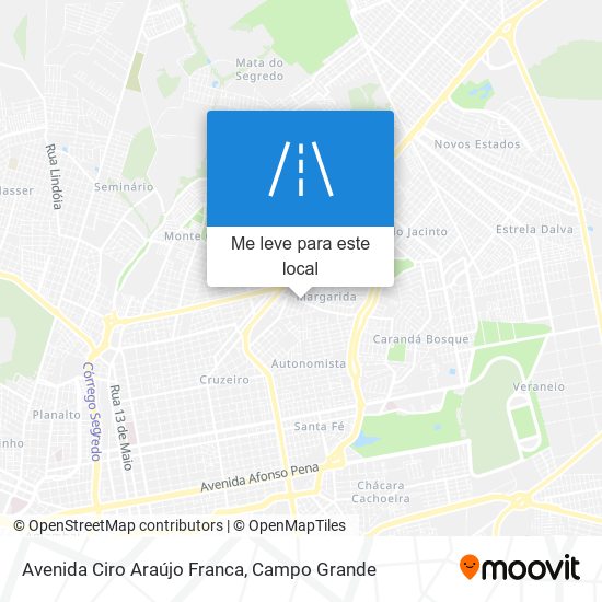 Avenida Ciro Araújo Franca mapa