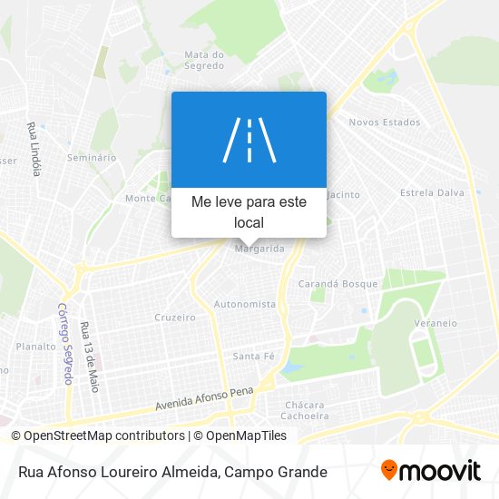 Rua Afonso Loureiro Almeida mapa