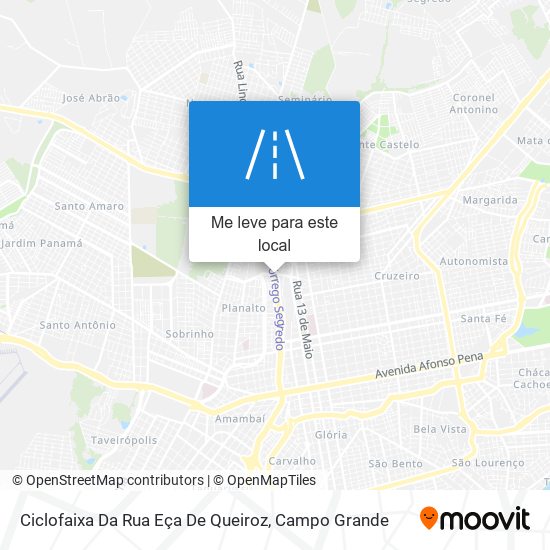 Ciclofaixa Da Rua Eça De Queiroz mapa