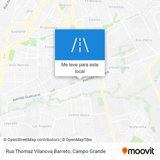 Rua Thomaz Vilanova Barreto mapa