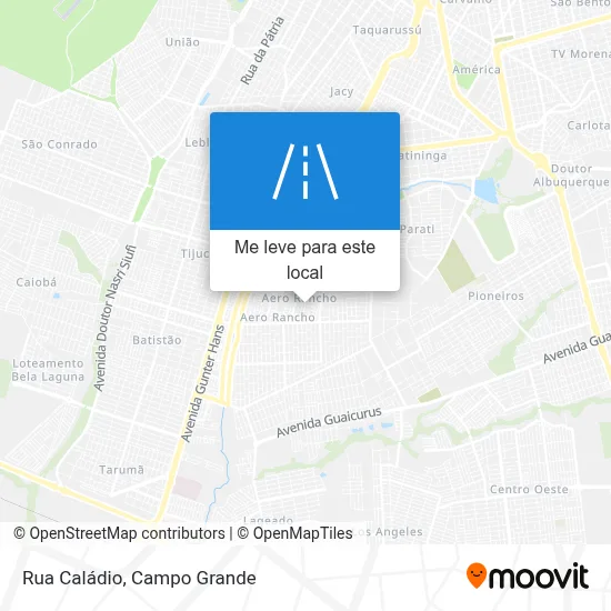 Rua Caládio mapa
