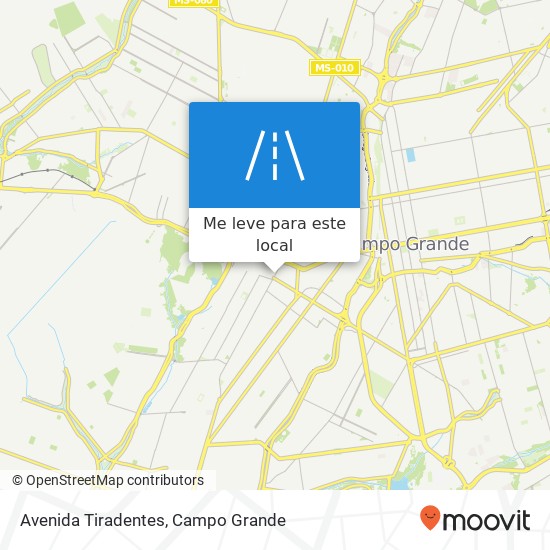 Avenida Tiradentes mapa