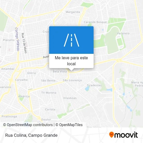 Rua Colina mapa