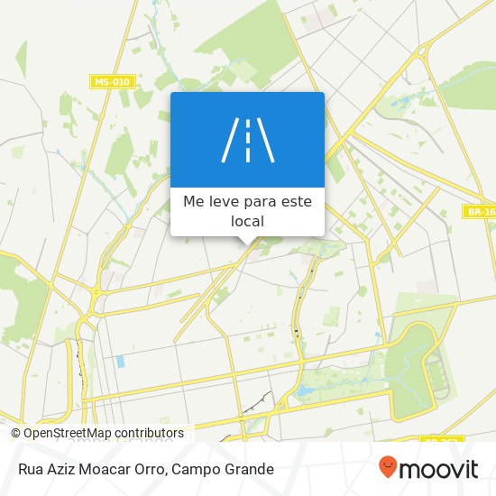 Rua Aziz Moacar Orro mapa