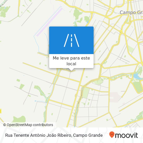 Rua Tenente Antônio João Ribeiro mapa