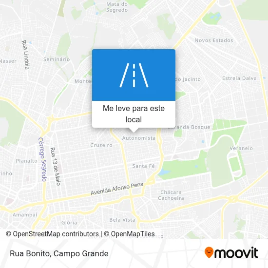 Rua Bonito mapa