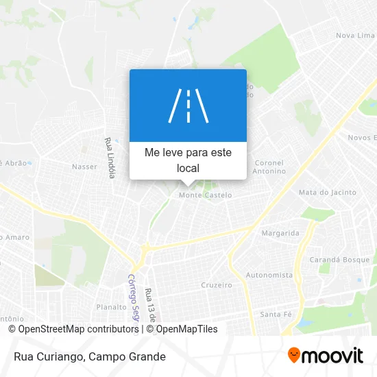 Rua Curiango mapa