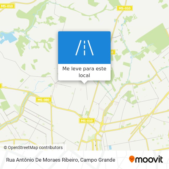 Rua Antônio De Moraes Ribeiro mapa