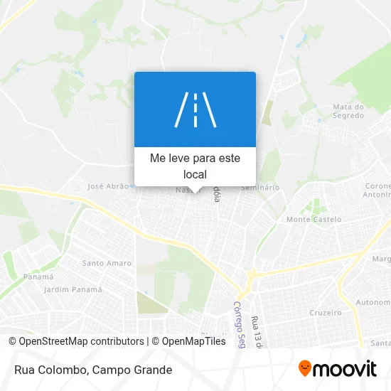 Rua Colombo mapa