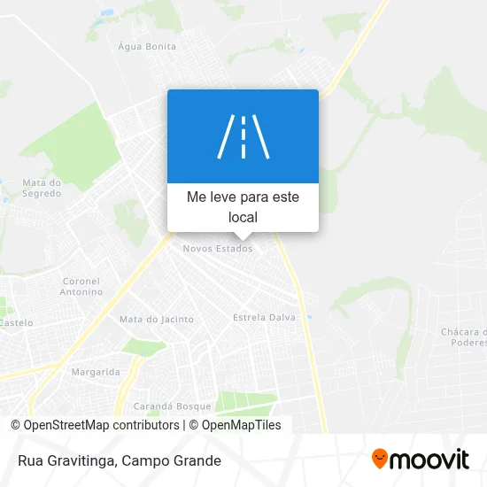 Rua Gravitinga mapa