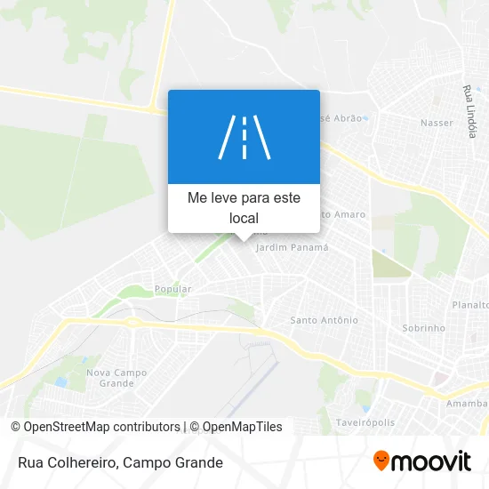 Rua Colhereiro mapa
