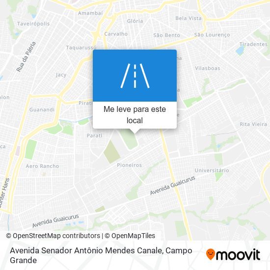 Avenida Senador Antônio Mendes Canale mapa