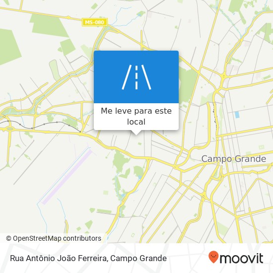 Rua Antônio João Ferreira mapa