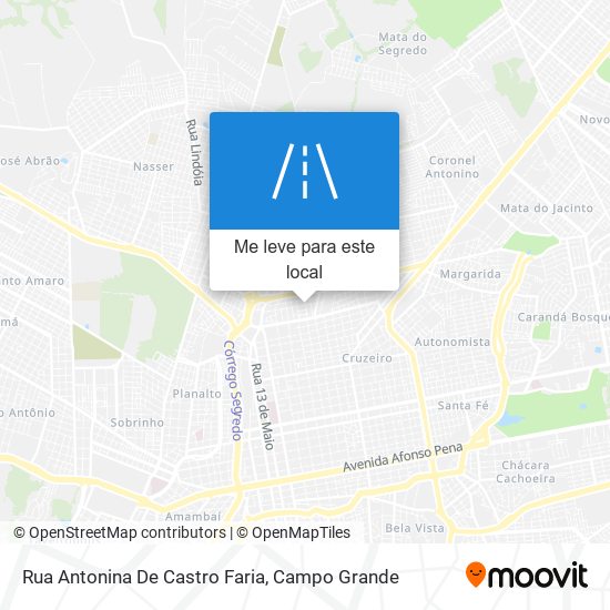 Rua Antonina De Castro Faria mapa