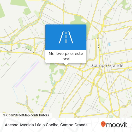 Acesso Avenida Lúdio Coelho mapa