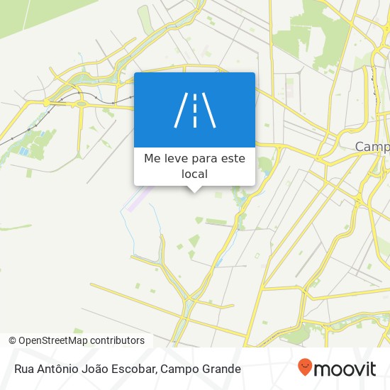 Rua Antônio João Escobar mapa