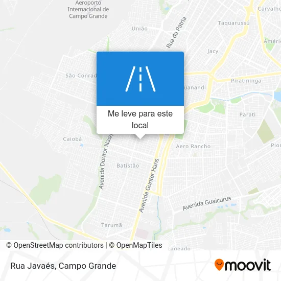 Rua Javaés mapa