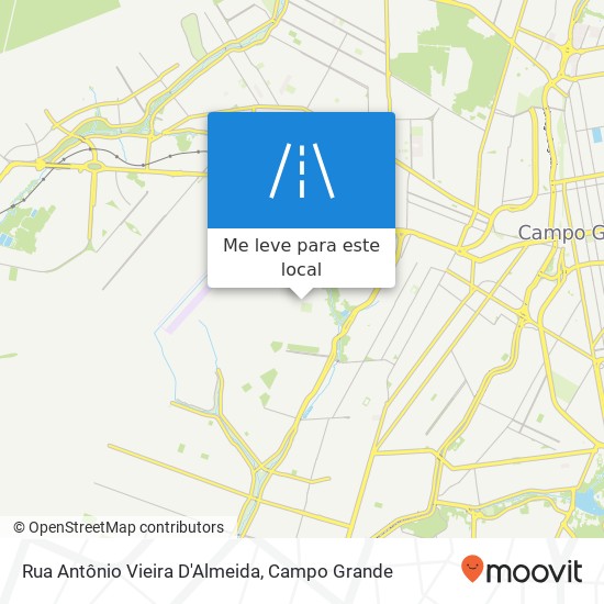 Rua Antônio Vieira D'Almeida mapa