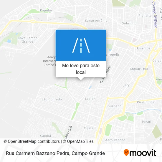Rua Carmem Bazzano Pedra mapa