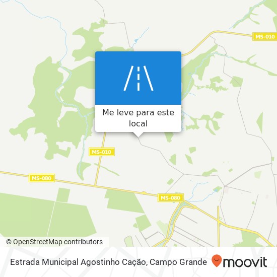 Estrada Municipal Agostinho Cação mapa