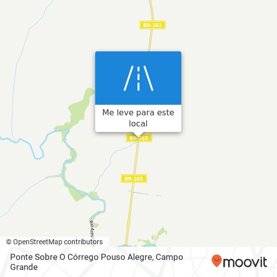 Ponte Sobre O Córrego Pouso Alegre mapa