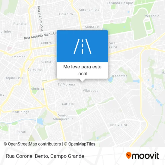 Rua Coronel Bento mapa