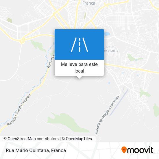 Rua Mário Quintana mapa