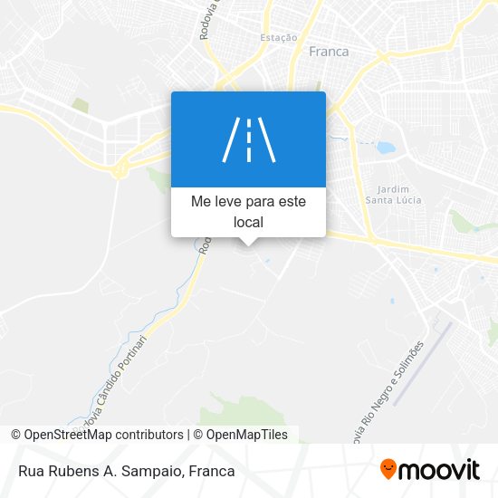 Rua Rubens A. Sampaio mapa