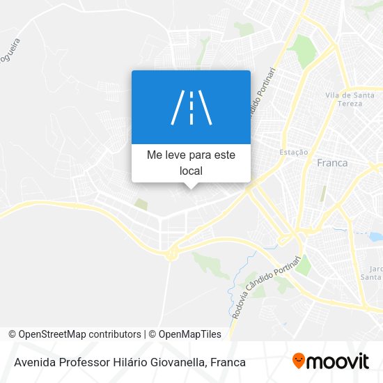 Avenida Professor Hilário Giovanella mapa