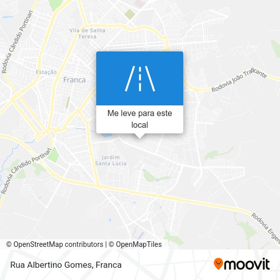Rua Albertino Gomes mapa