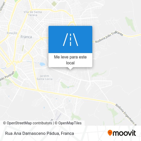 Rua Ana Damasceno Pádua mapa