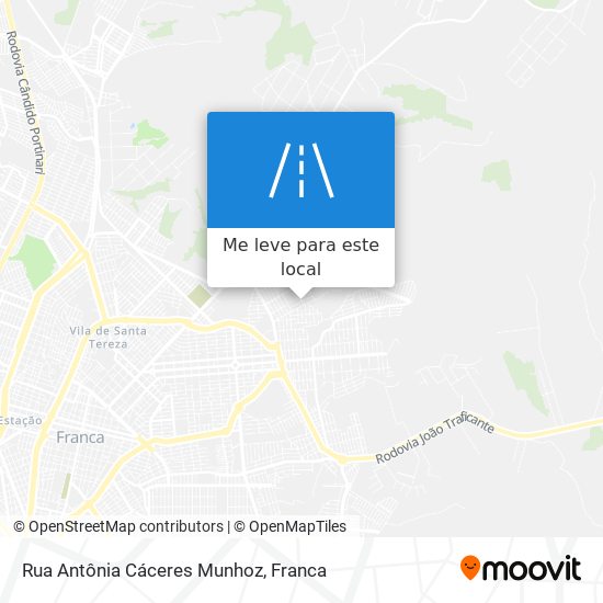 Rua Antônia Cáceres Munhoz mapa