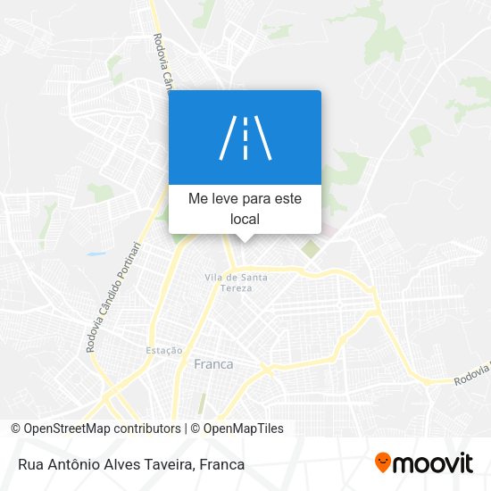 Rua Antônio Alves Taveira mapa