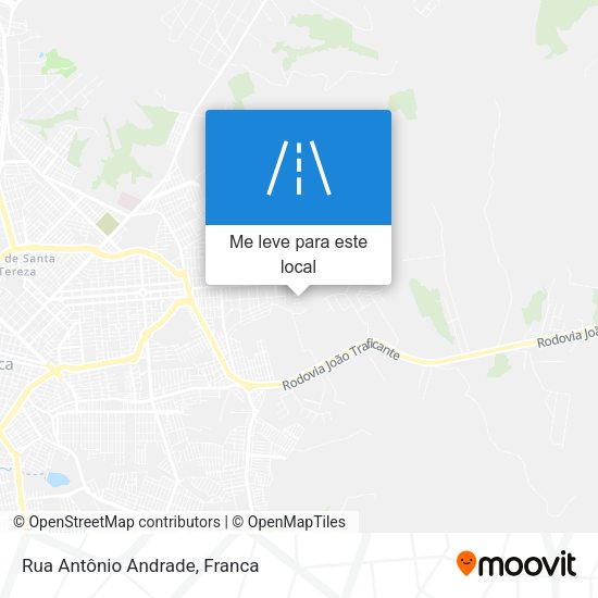 Rua Antônio Andrade mapa