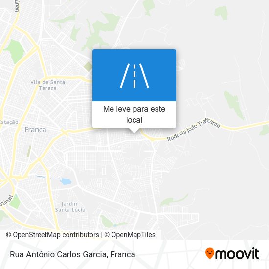 Rua Antônio Carlos Garcia mapa