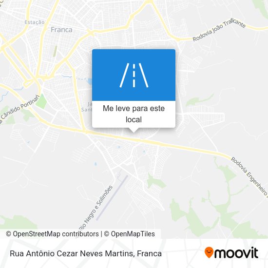Rua Antônio Cezar Neves Martins mapa
