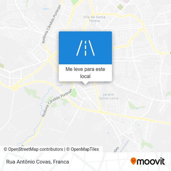 Rua Antônio Covas mapa