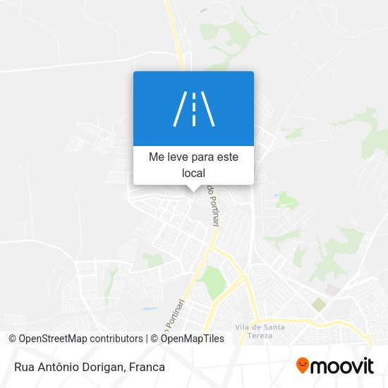Rua Antônio Dorigan mapa