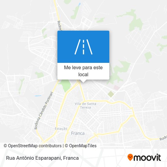 Rua Antônio Esparapani mapa
