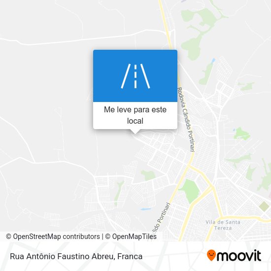Rua Antônio Faustino Abreu mapa