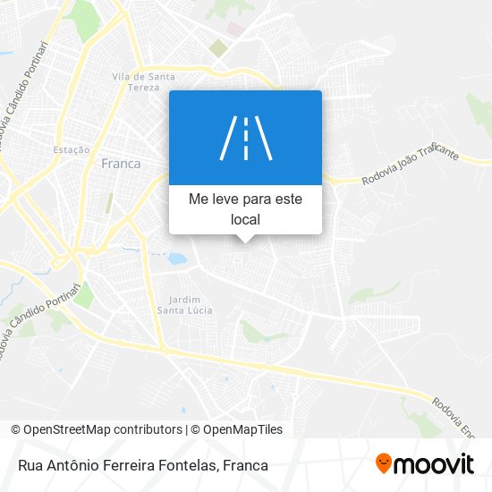 Rua Antônio Ferreira Fontelas mapa