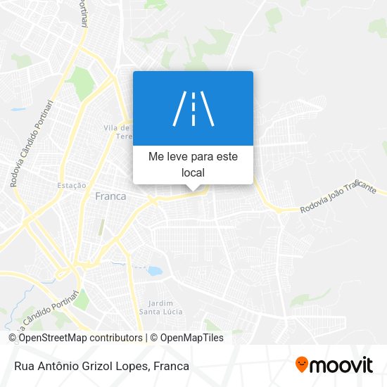 Rua Antônio Grizol Lopes mapa