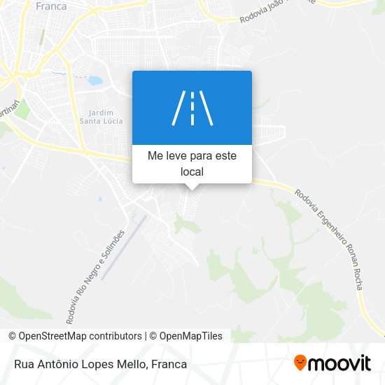 Rua Antônio Lopes Mello mapa