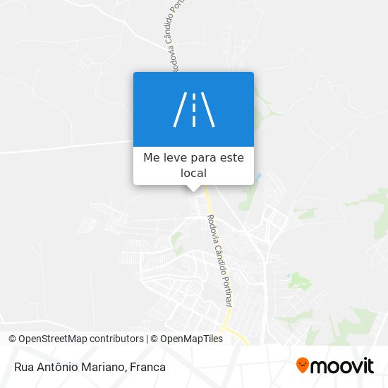 Rua Antônio Mariano mapa