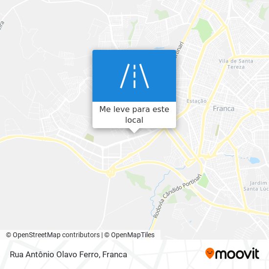 Rua Antônio Olavo Ferro mapa