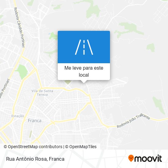 Rua Antônio Rosa mapa