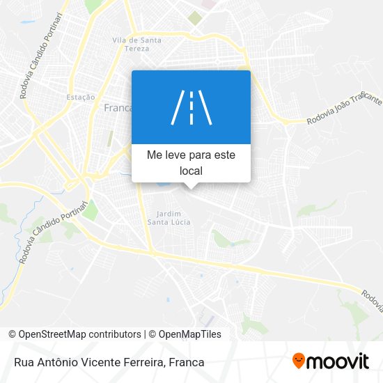 Rua Antônio Vicente Ferreira mapa