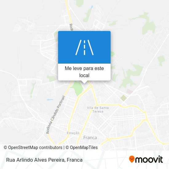 Rua Arlindo Alves Pereira mapa
